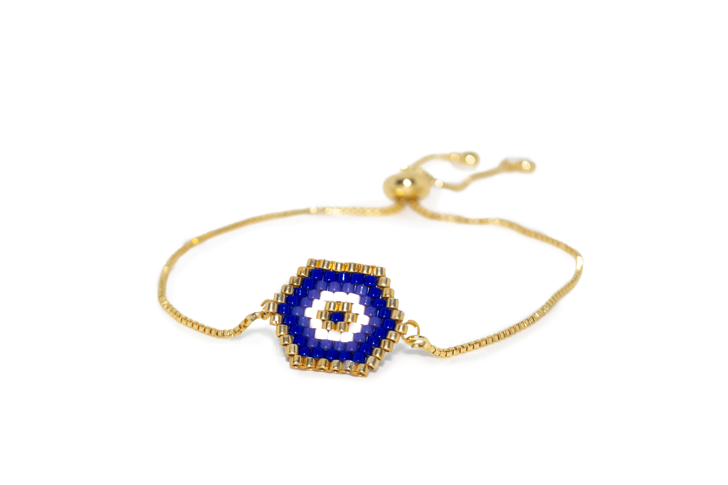 - Evil Eye Miyuki Bracelet blue -