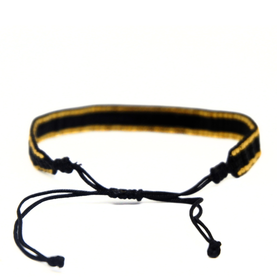 - Obsidian Gold Bracelet -