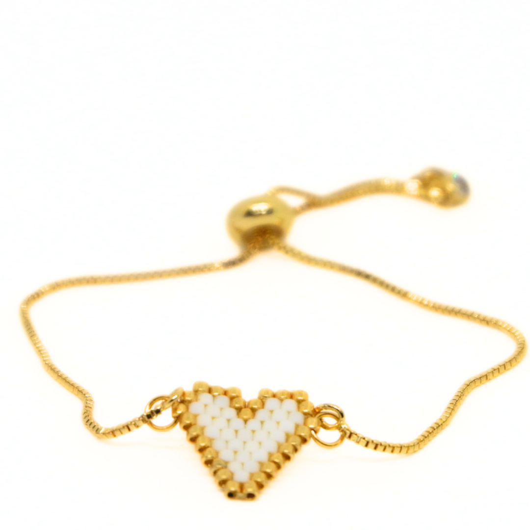- Heart Bracelet White -