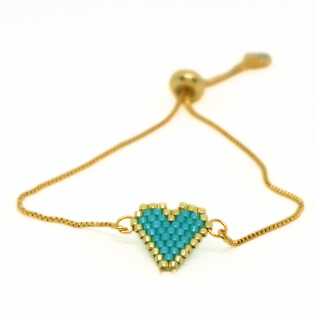 - Heart Bracelet Blue -