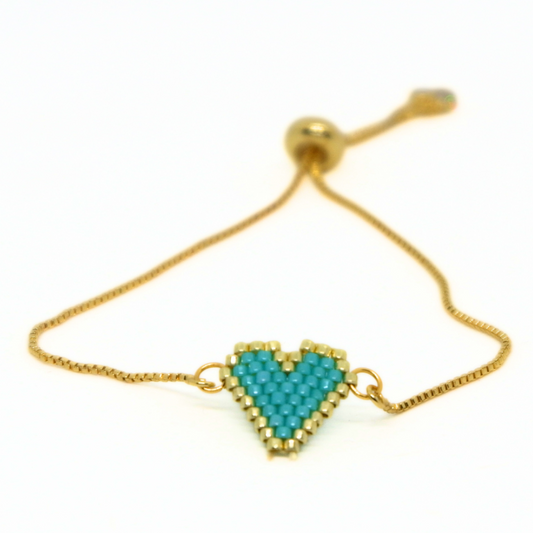 - Heart Bracelet Blue -
