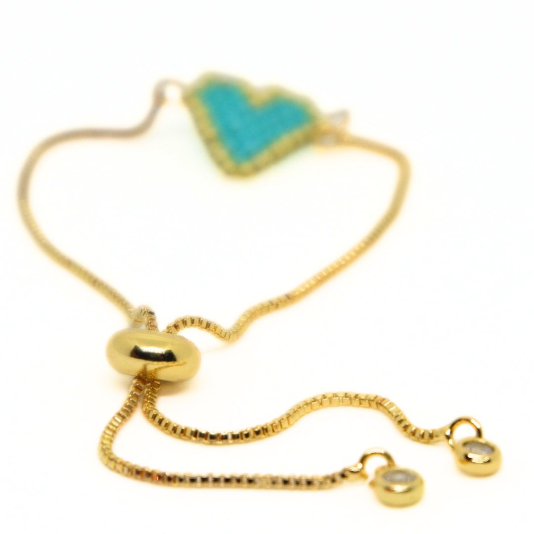 - Heart Bracelet Blue -