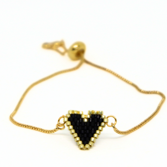 - Heart Bracelet Black-