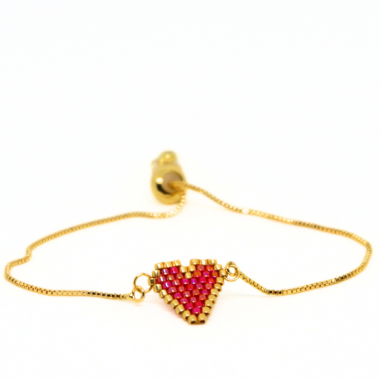 - Heart Bracelet Red -