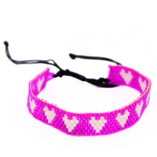 - Te Amo Bracelet Bold Pink -