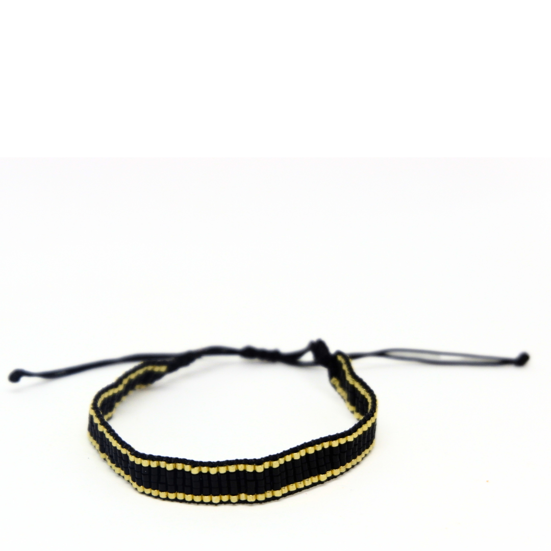 - Obsidian Gold Bracelet -