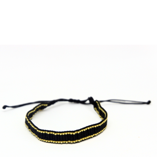 - Obsidian Gold Bracelet -